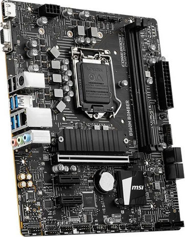 картинка Материнская плата MSI B560M BOMBER Soc-1200 Intel B560 2xDDR4 mATX AC`97 8ch(7.1) 2,5Gg+VGA+HDMI от магазина КомпьютерЦентр