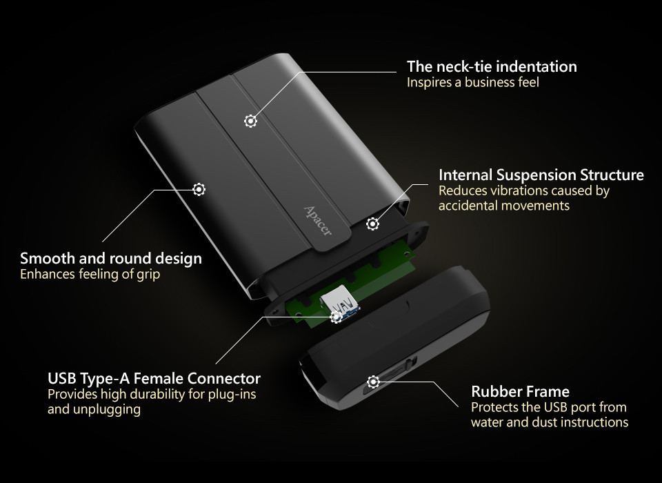 картинка HDD внешний 1Tb Apacer 2.5'' AC732 (AP1TBAC732B-1) Black от магазина КомпьютерЦентр