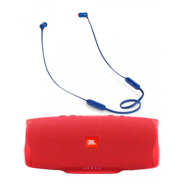 картинка Акустическая система JBL Charge 4 Red  + Наушники JBLT110BTBLU от магазина КомпьютерЦентр