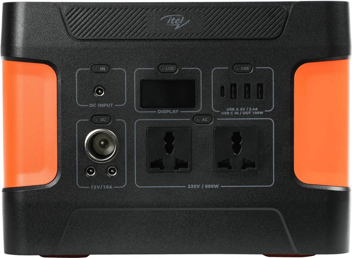 картинка Внешний аккумулятор (Power Bank) ITEL Solar Generator 600(ISG-65), 150000мAч, черный/ оранжевый от магазина КомпьютерЦентр