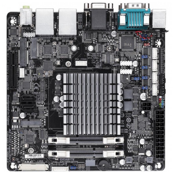 картинка Материнская плата Gigabyte GA-IMB1900N + CPU (Celeron J1900) m-ITX (GA-IMB1900N) от магазина КомпьютерЦентр