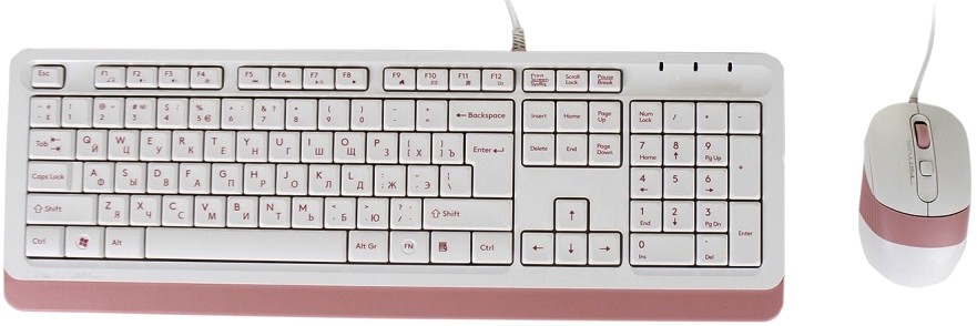 картинка Комплект A4tech Fstyler F1010 USB White/ Pink (F1010 Pink) от магазина КомпьютерЦентр