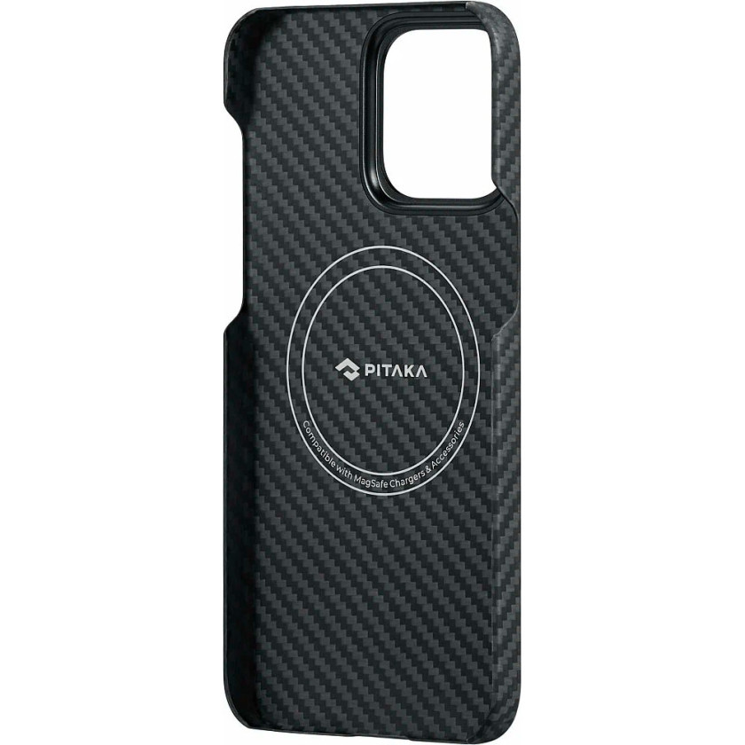 картинка Чехол PITAKA MagEZ Case 4 для iPhone 15 Pro 6.1'', черный/ серый (Black/ Grey Twill) 1500D от магазина КомпьютерЦентр