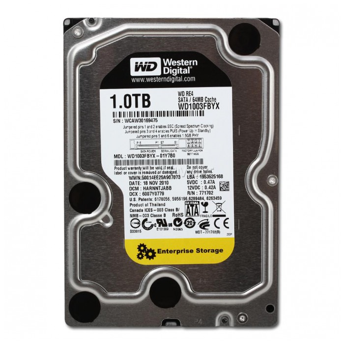 картинка Жесткий диск Western Digital 1Tb Raid Edition 4 3.5″ 64Mb 7200rpm (WD1003FBYX) от магазина КомпьютерЦентр
