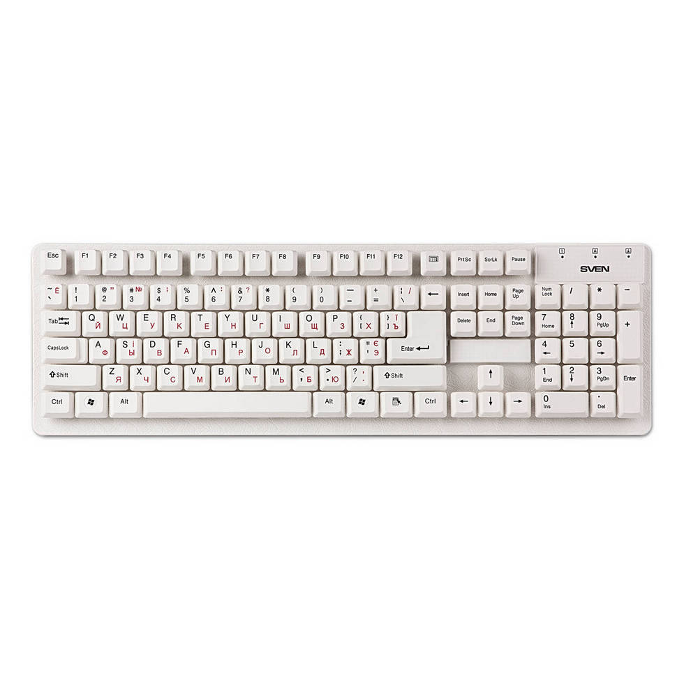 картинка Клавиатура Sven Standard 301 White (SV-03100301UW) от магазина КомпьютерЦентр
