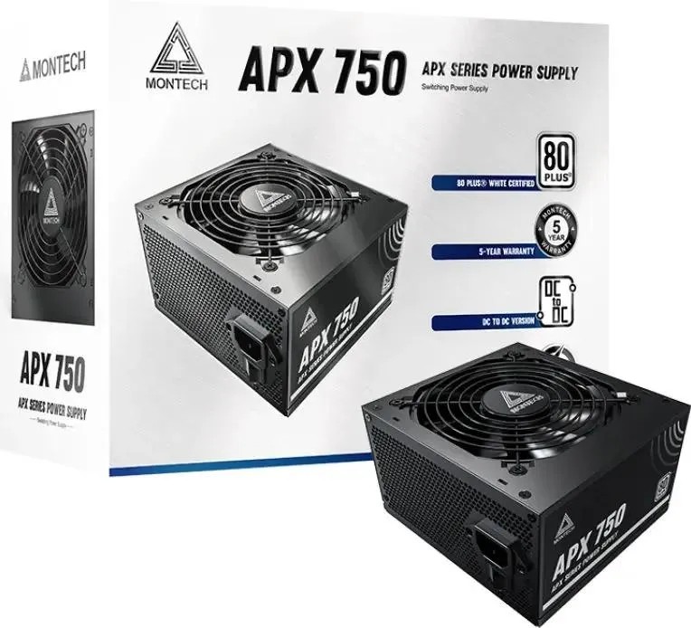 картинка Блок питания Montech ATX 750W APX 750, RTL, XWYA11-750W от магазина КомпьютерЦентр