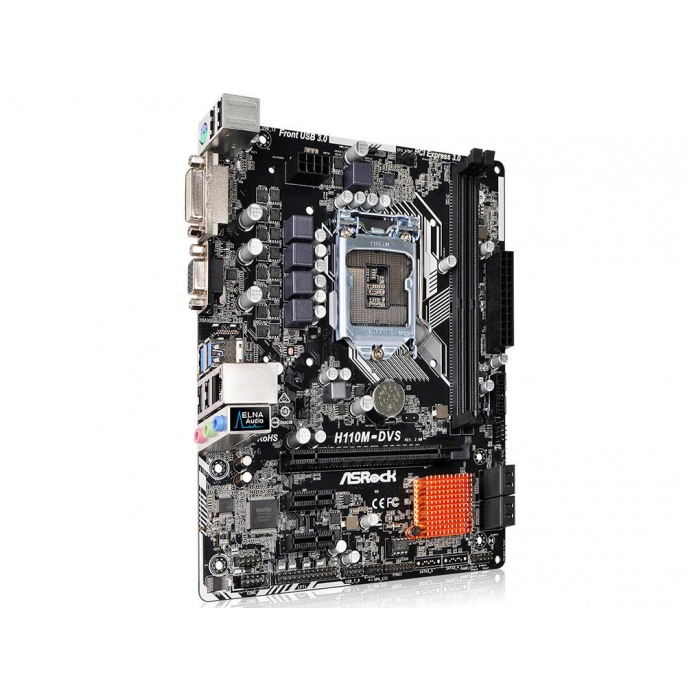 картинка Материнская плата ASRock H110M-DVS R2.0 (H110M-DVS) от магазина КомпьютерЦентр