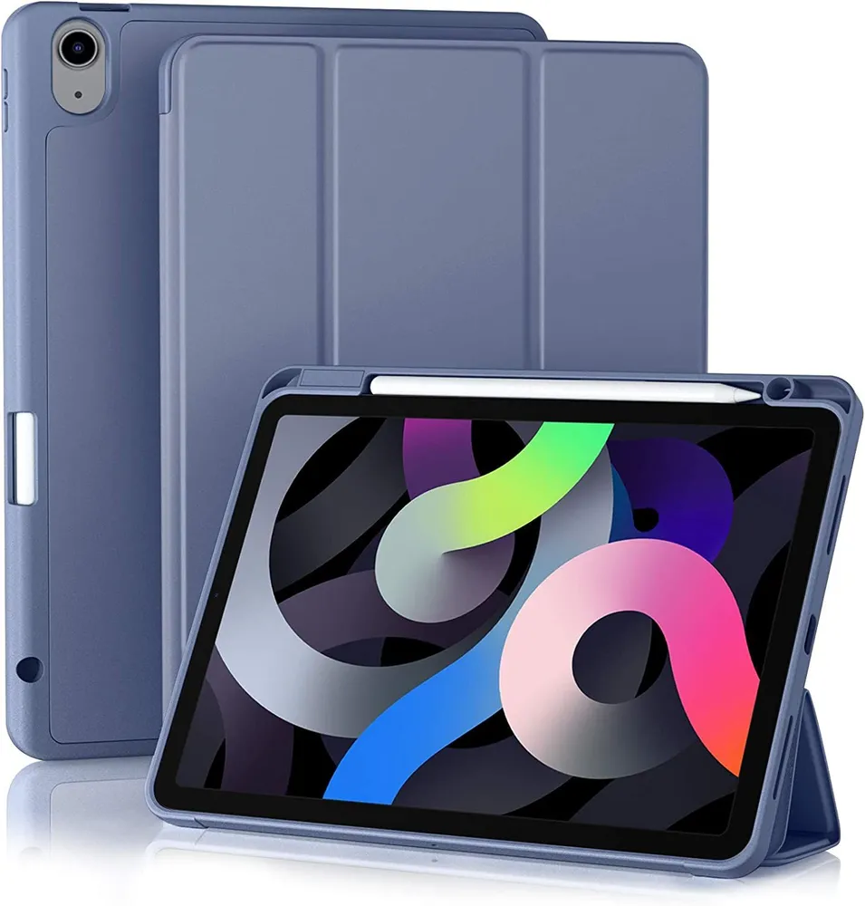 картинка Чехол для планшета Apple iPad Air 4 (2020) /  iPad Air 5 (2022) с местом для стилуса, серо-синий от магазина КомпьютерЦентр