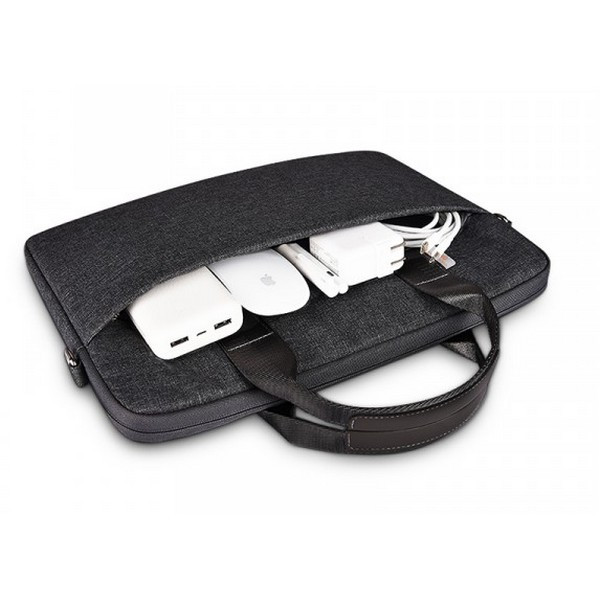 картинка Сумка для ноутбука WIWU Minimalist Laptop Bag 2 for MacBook 14'' Black (bag828) от магазина КомпьютерЦентр