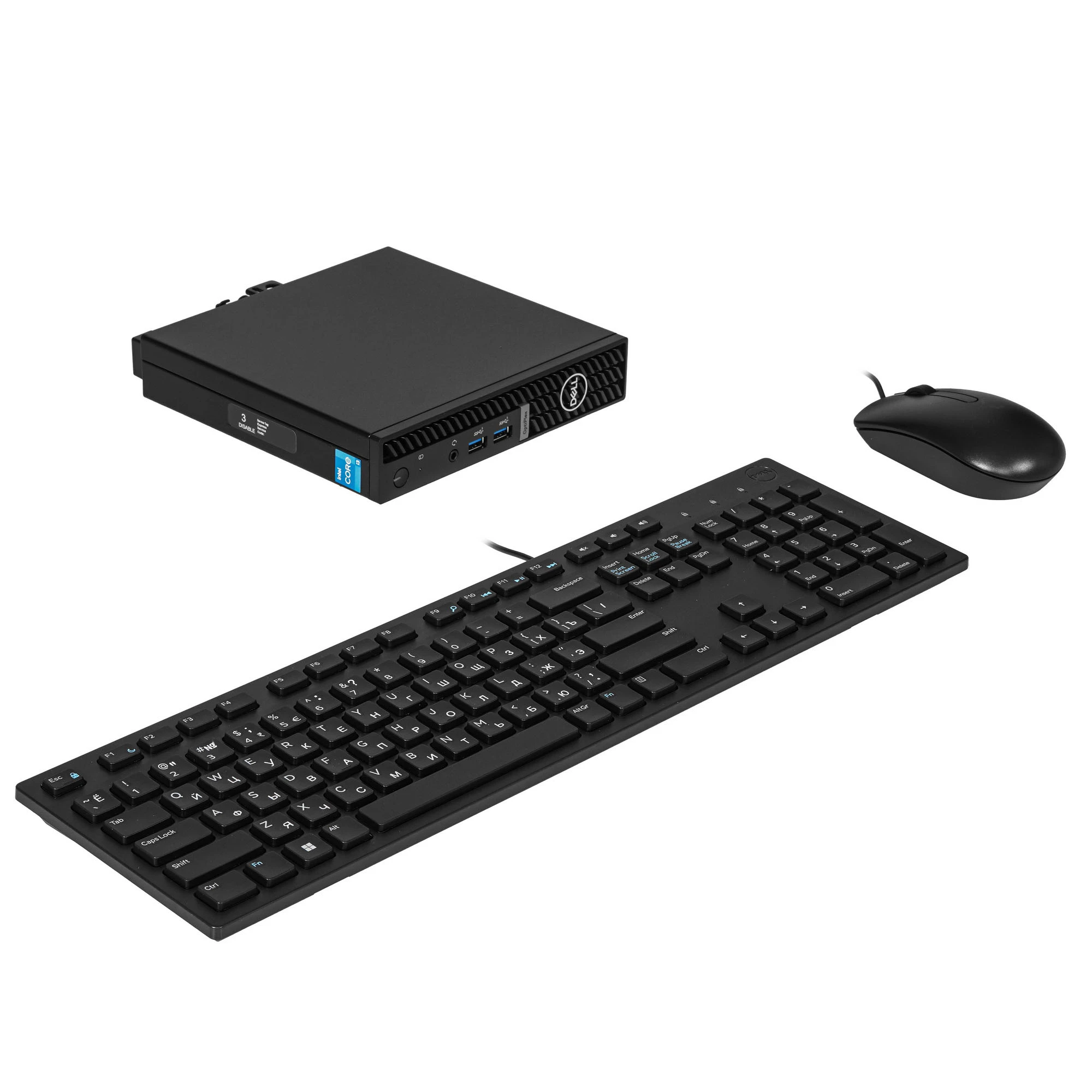 картинка Мини-ПК Dell Optiplex 7020 Micro (7020-3850) Core i3-14100T/  8Gb/  512Gb SSD / Linux/  k+m/  Black от магазина КомпьютерЦентр