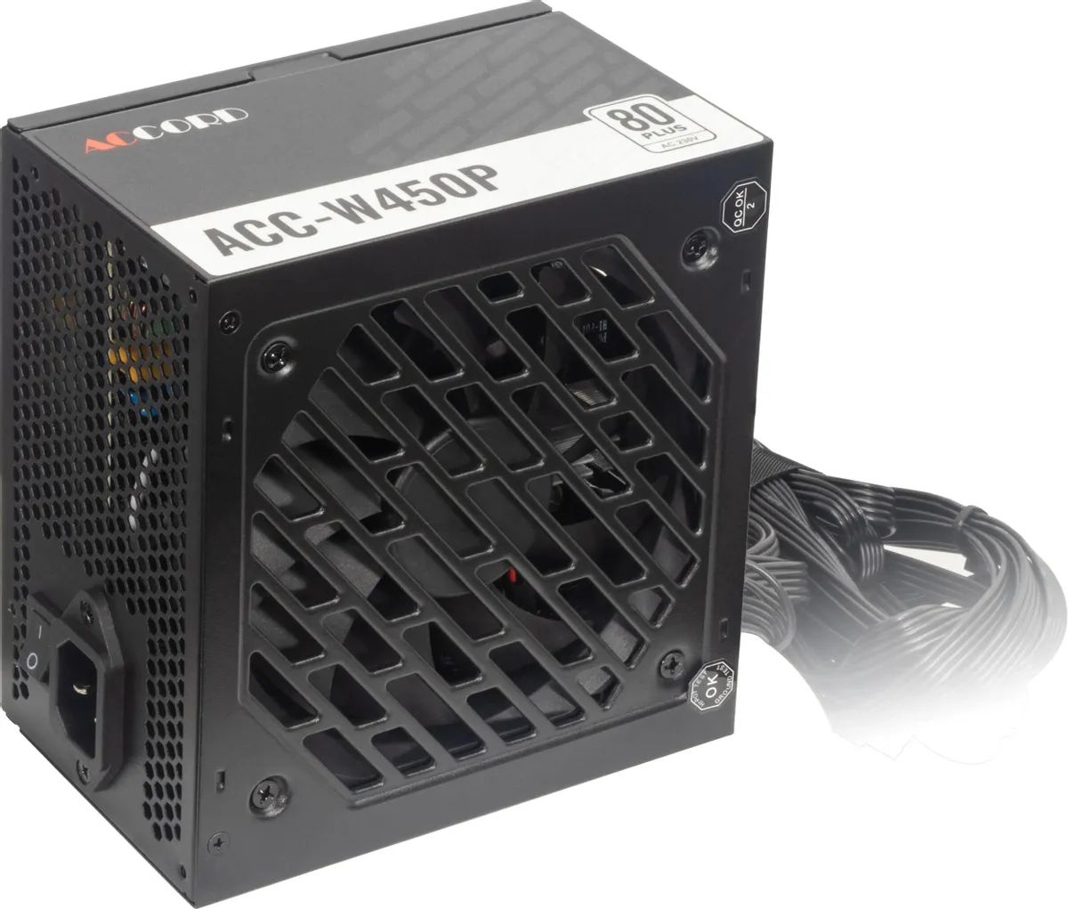 картинка Блок питания Accord 450W ATX ACC-W450P, Black от магазина КомпьютерЦентр