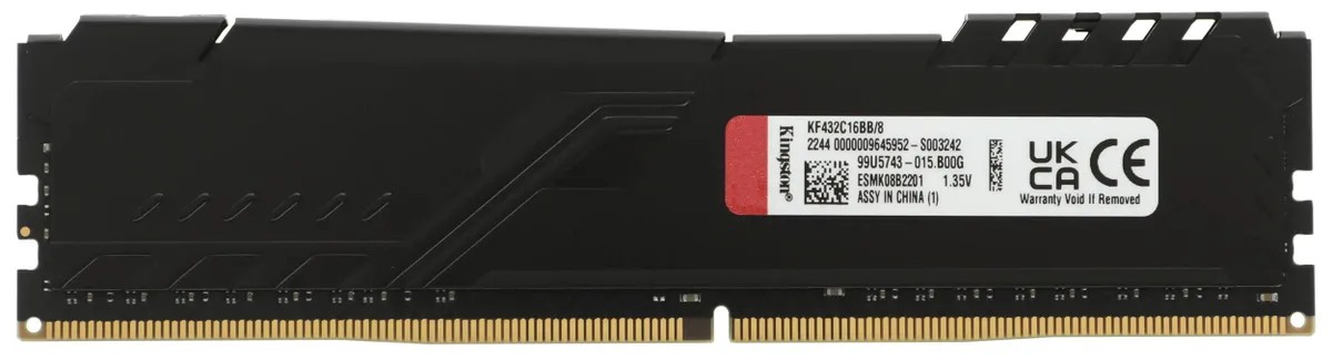 картинка DIMM DDR4 8Gb 3200MHz PC4-25600 Kingston Fury Beast Black (KF432C16BB/ 8WP) от магазина КомпьютерЦентр