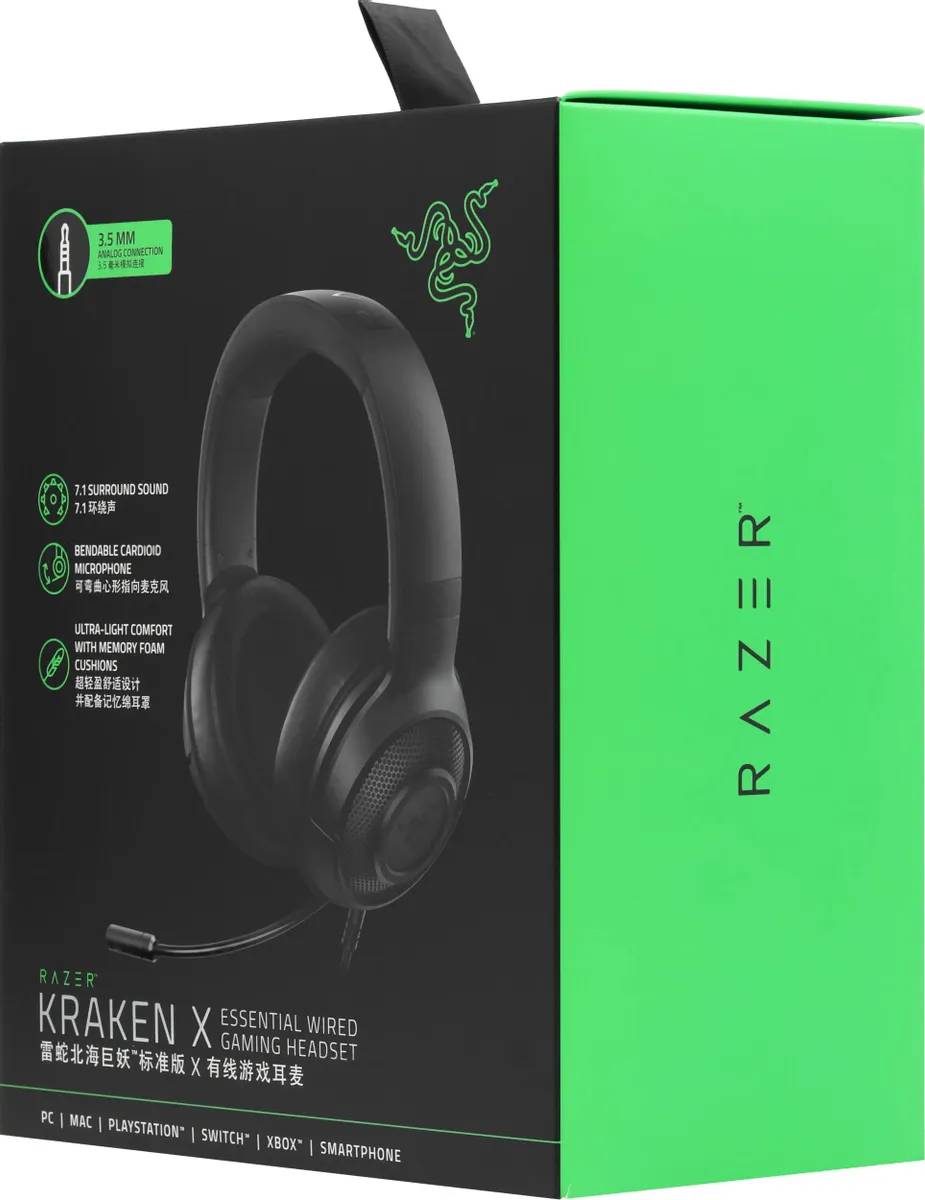 картинка Гарнитура Razer Kraken X Essential (RZ04-02950100-R3C1) от магазина КомпьютерЦентр