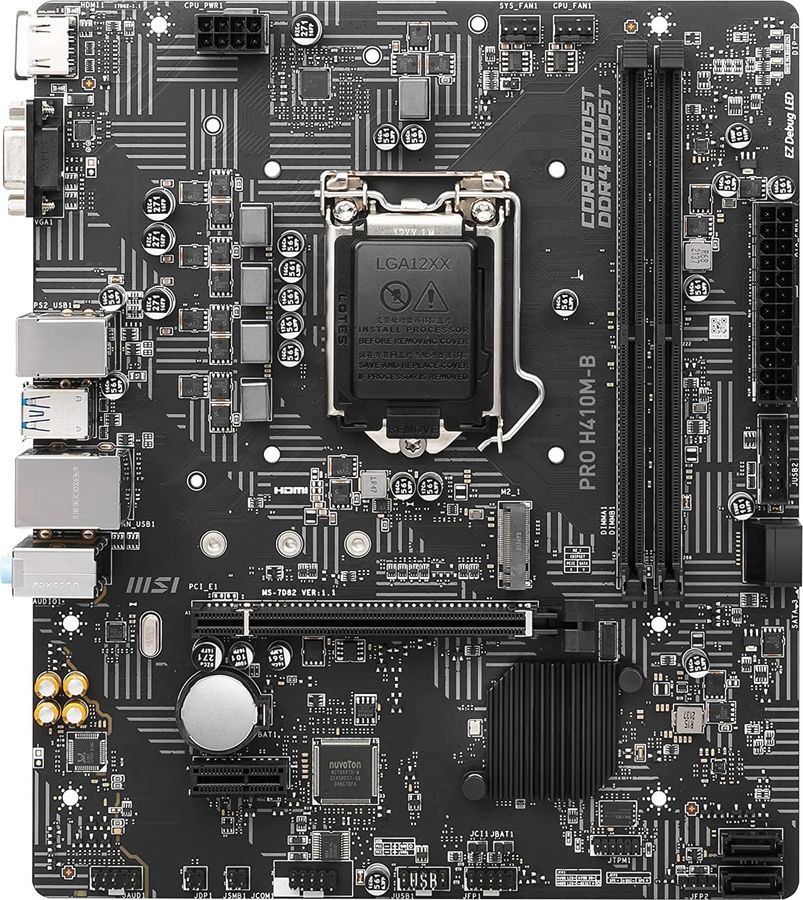 картинка Материнская плата MSI PRO H410M-B от магазина КомпьютерЦентр