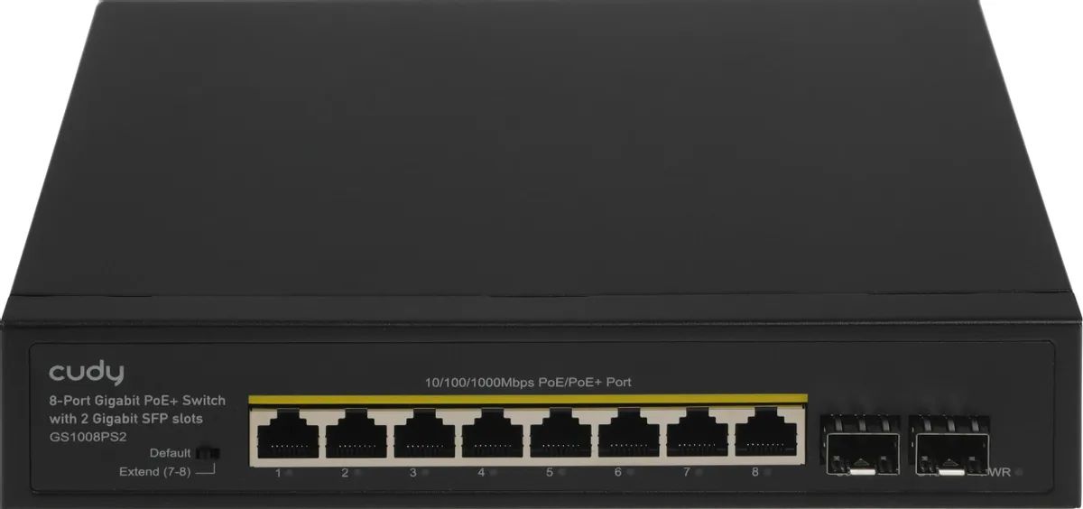картинка Switch 8-port Cudy GS1008PS2 (L2) 8x1 Гбит/ с 2SFP 8PoE+ 120W неуправляемый от магазина КомпьютерЦентр