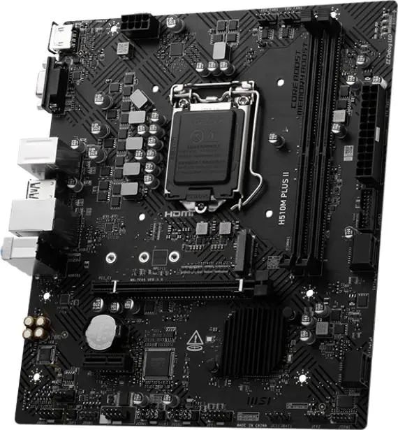 картинка Материнская плата MSI H510M PLUS II, S1200; Intel H510; 2xDDR4; 4xSATA, 8ch (7.1); GbLAN, mATX, HDMI, VGA от магазина КомпьютерЦентр