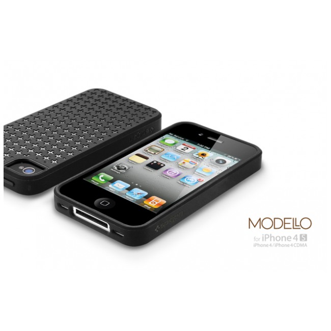 картинка Чехол SGP Case Modello Series Soul Black for iPhone 4/ 4S (SGP08801) от магазина КомпьютерЦентр