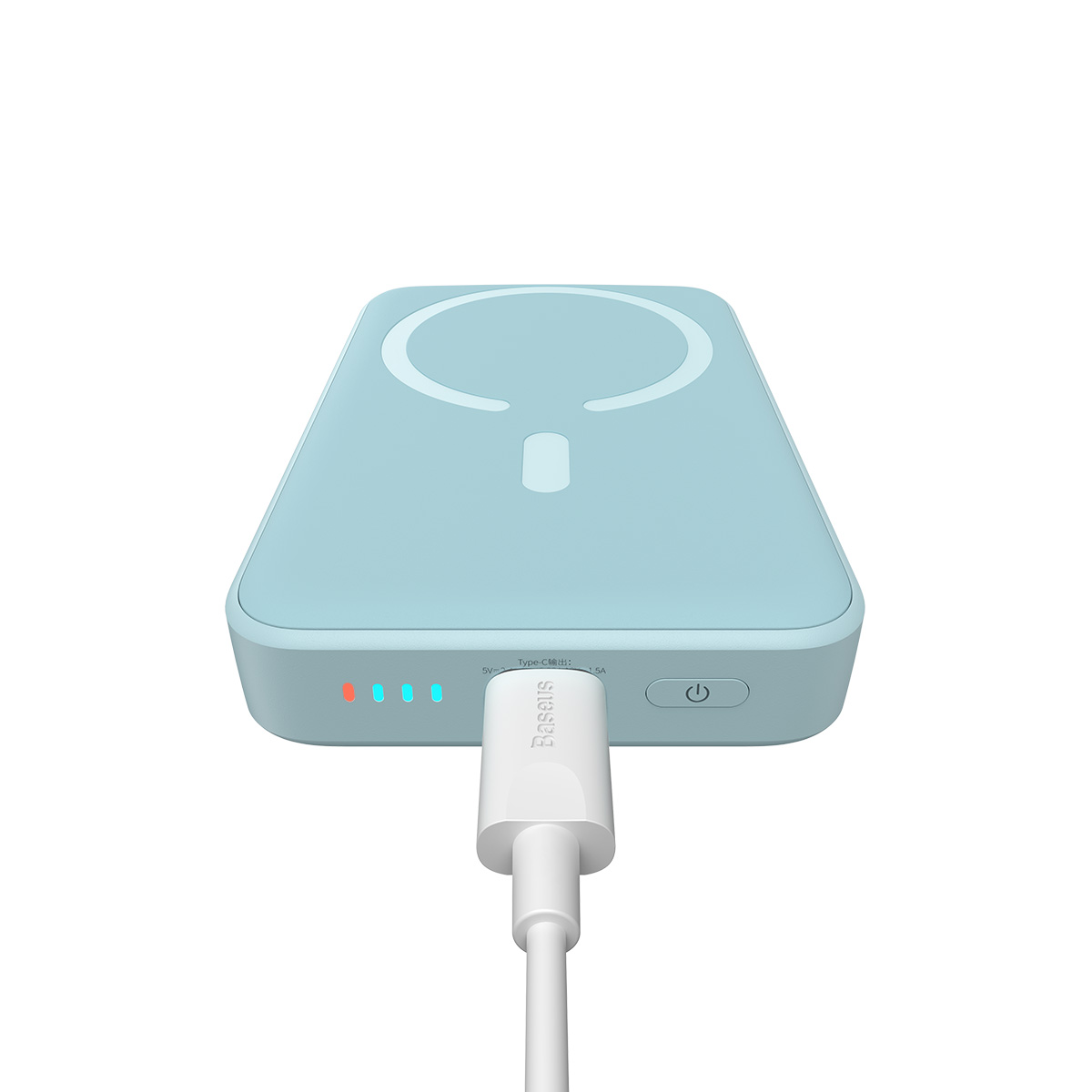 картинка Внешний аккумулятор Power bank Baseus 10000 mAh Magnetic Mini Wireless 20W (PPCX030003) Blue от магазина КомпьютерЦентр