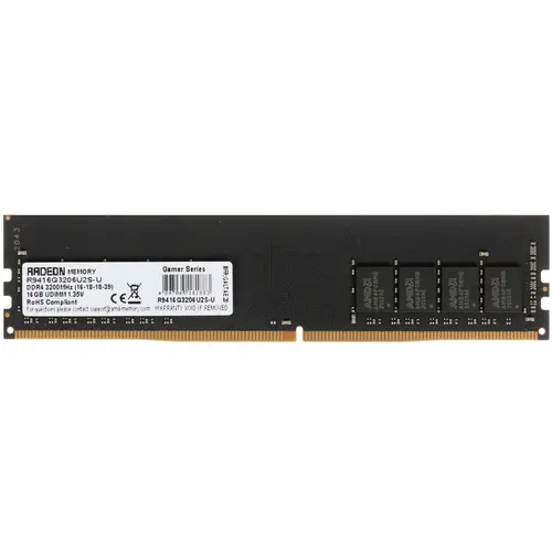картинка DIMM DDR4 16Gb 3200MHz PC4-25600 AMD R9416G3206U2S-UO от магазина КомпьютерЦентр