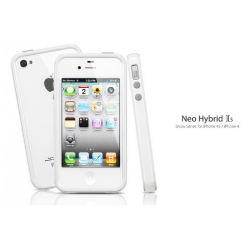 картинка Чехол SGP Case Neo Hybrid 2S Snow Series Infinity White for iPhone 4/ 4S (SGP08353) от магазина КомпьютерЦентр
