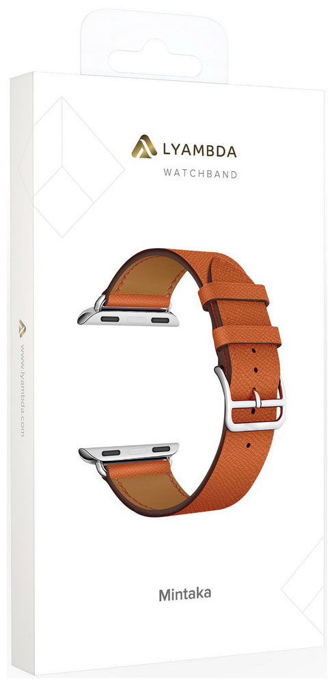 картинка Кожаный ремешок для Apple Watch LYAMBDA MINTAKA LWA-02-40-OR Оранжевый от магазина КомпьютерЦентр