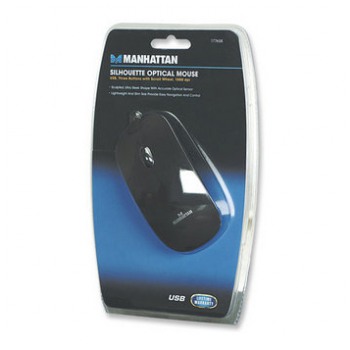 картинка Мышка Manhattan Silhouette Black USB (177658) от магазина КомпьютерЦентр
