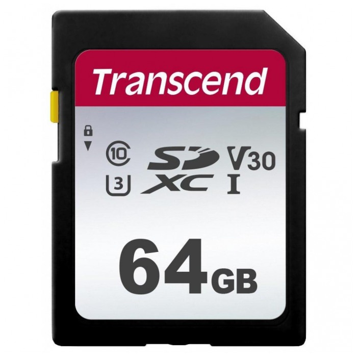 картинка Карта памяти Transcend 64Gb SDXC  class 10 UHS-I U3 300S (TS64GSDC300S) от магазина КомпьютерЦентр