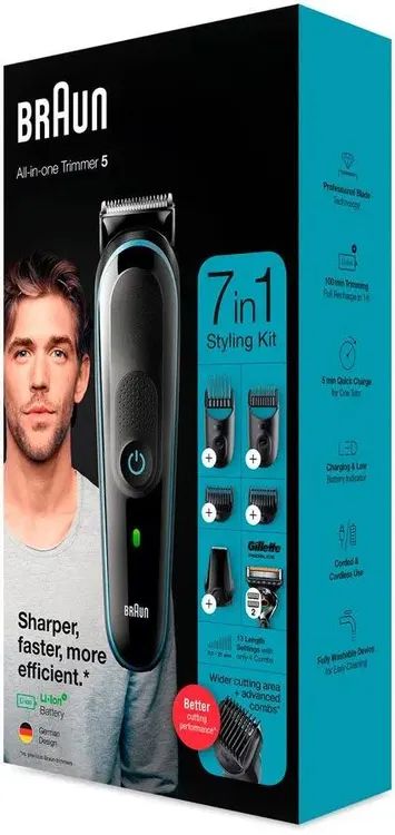 картинка Триммер Braun 7-in-1 + бритва Gillette (MGK5345+GIL) от магазина КомпьютерЦентр