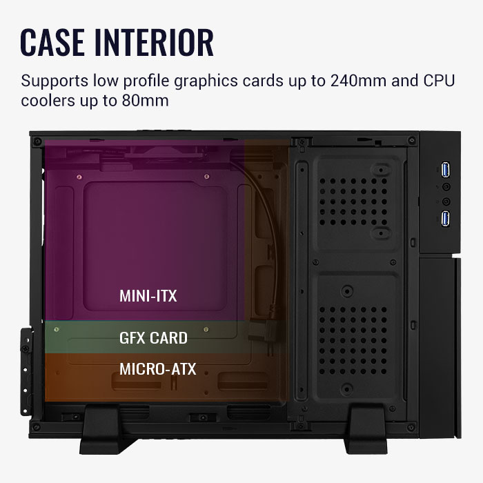 картинка Корпус Aerocool Playa Slim черный без БП mATX от магазина КомпьютерЦентр