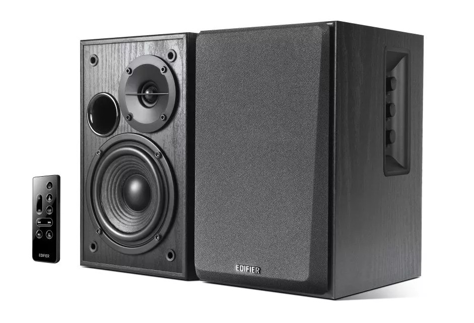картинка Акустика 2,0 Edifier R1580MB Активные, RMS 42W, 55-20000Гц, дерево,пульт ДУб черный от магазина КомпьютерЦентр
