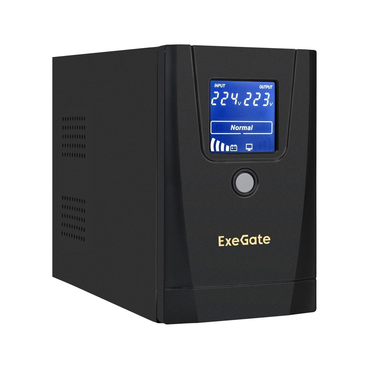 картинка ИБП ExeGate SpecialPro Smart LLB-1000.LCD.AVR.1SH.2C13 (EX292787RUS) 1000VA/ 550W, LCD, AVR, 1*Schuko+2*C13, металлический корпус, черный от магазина КомпьютерЦентр