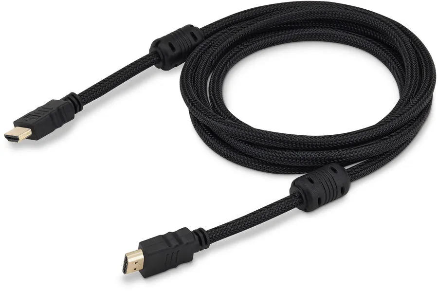 картинка Кабель Buro HDMI (m)/ HDMI (m) 2м. (1478153) феррит.кольца Позолоченные контакты черный (HDMI-V1.4-2MC) от магазина КомпьютерЦентр