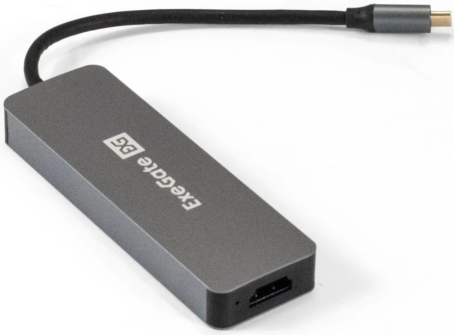 картинка HUB 4-port ExeGate (EX293984RUS) DUB-31C/ PD/ H кабель-адаптер USB Type-C --> 3xUSB3.0 +PD 60W +HDMI, Plug&Play, Grey от магазина КомпьютерЦентр