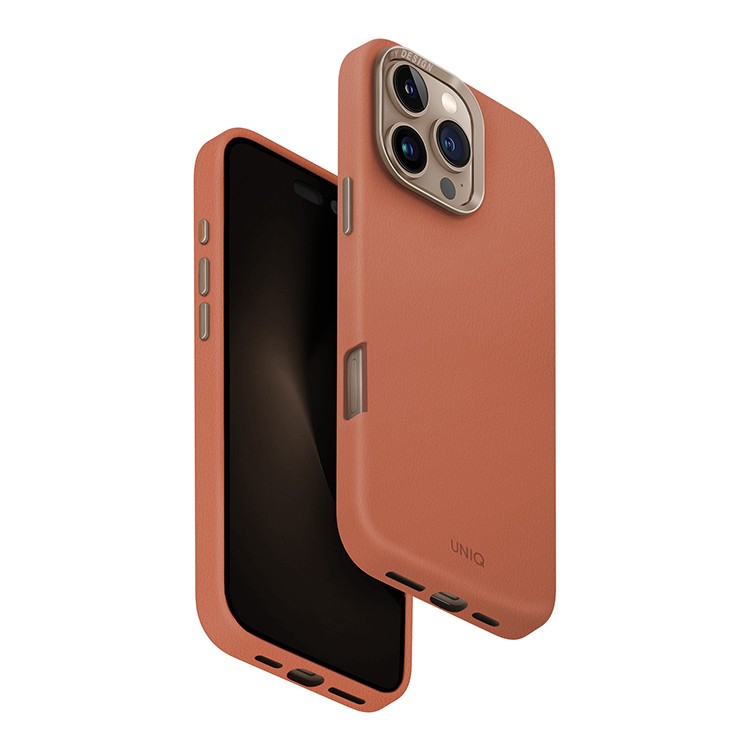 картинка Чехол из искусственной кожи Uniq HYBRID LYDEN (MagSafe) для iPhone 16 Pro MAX 6.9'' TERRACOTTA (IP6.9P(2024)-LYDMTER) от магазина КомпьютерЦентр