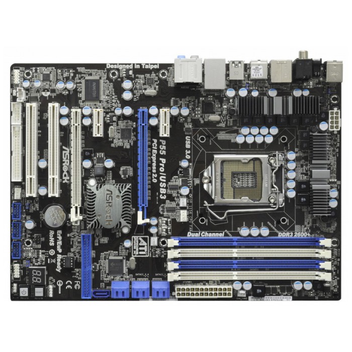 картинка Материнская плата ASRock P55 Pro USB3 (P55 Pro/USB3) от магазина КомпьютерЦентр