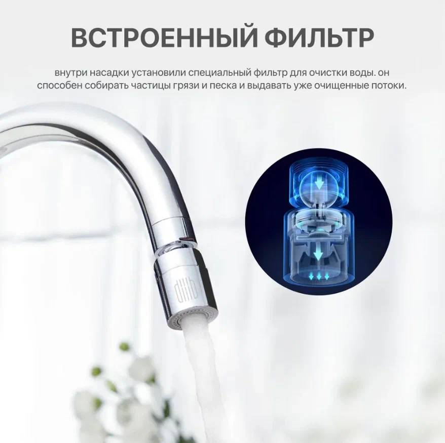 картинка Водосберегательная насадка аэратор на кран Xiaomi Diiib Dabai DXSZ003 от магазина КомпьютерЦентр
