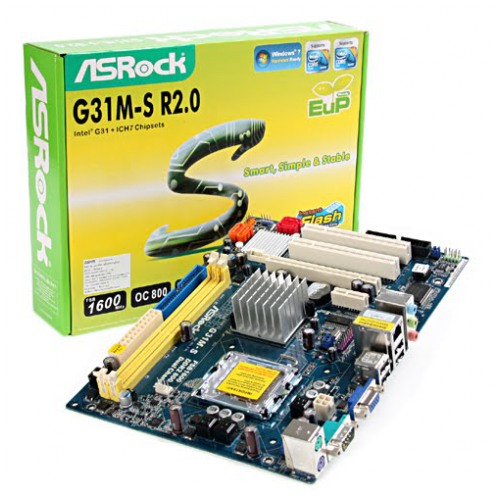 картинка Материнская плата ASRock G31M-S R2.0 (G31M-S) от магазина КомпьютерЦентр