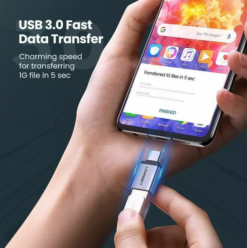 картинка Переходник OTG USB 3.0 Type-C --> USB 3.0 Af Ugreen 50283 от магазина КомпьютерЦентр