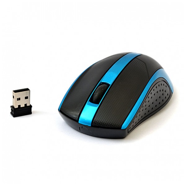 картинка Мышка DeTech DE-7077W Wireless Black/Blue от магазина КомпьютерЦентр