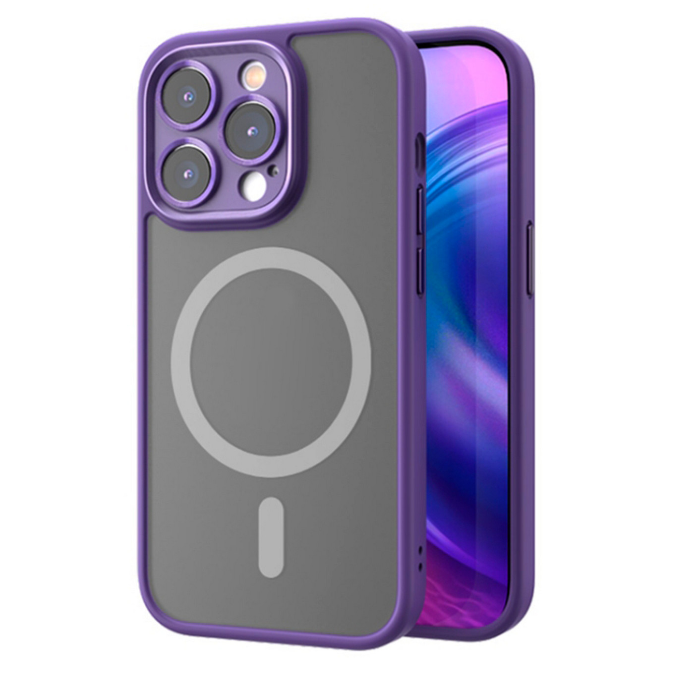 картинка Чехол Rock Guard Touch Magnetic Protection Case (Anti-Drop Lens) for iPhone 14 Pro Max Purple от магазина КомпьютерЦентр