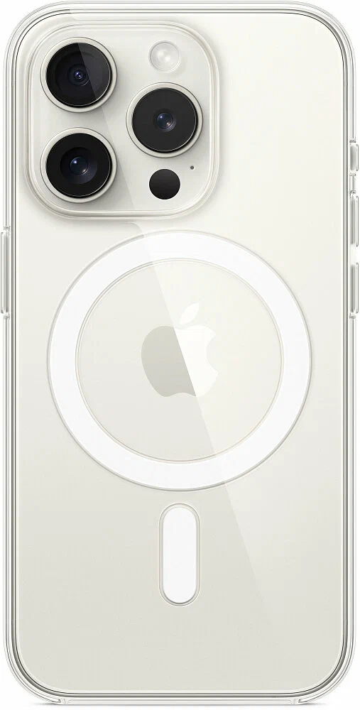 картинка Чехол Silicone case with MagSafe for iPhone 15 Pro Clear от магазина КомпьютерЦентр