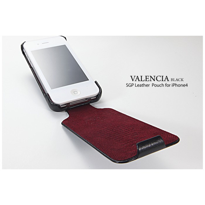 картинка Чехол SGP Leather Pouch Valencia Swarovski Black for iPhone 4 (SGP06882) от магазина КомпьютерЦентр