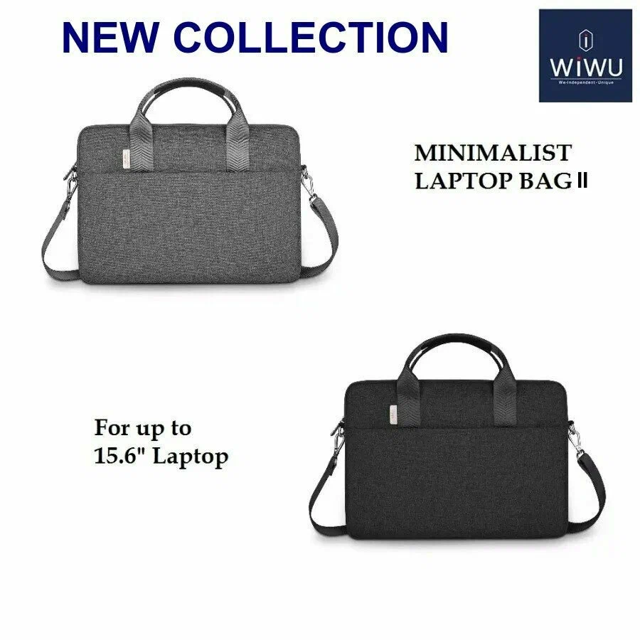 картинка Сумка для ноутбука WIWU Minimalist Laptop Bag 2 for MacBook 15.6'' Gray от магазина КомпьютерЦентр