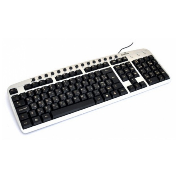картинка Клавиатура DeTech K4260S USB Silver/ Black от магазина КомпьютерЦентр