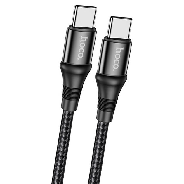 картинка Кабель Hoco X50 Type-C to Type-C Exquisito 100W charging data cable 1m Black от магазина КомпьютерЦентр