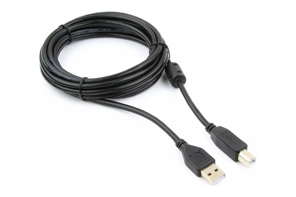 картинка Кабель USB 2.0 Pro Gembird/ Cablexpert Pro CCF-USB2-AMBM-10, AM/ BM, 3.0м, позол конт, фер.кол от магазина КомпьютерЦентр