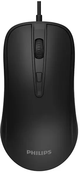 картинка Мышка Philips SPK7214 черный, 1600 dpi, USB, кнопки - 4 (SPK7214B/ 60) от магазина КомпьютерЦентр