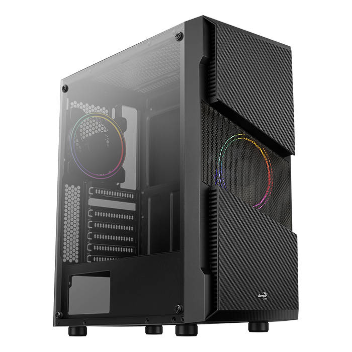 картинка Корпус Aerocool Menace Saturn FRGB-G-BK-v1 черный без БП от магазина КомпьютерЦентр