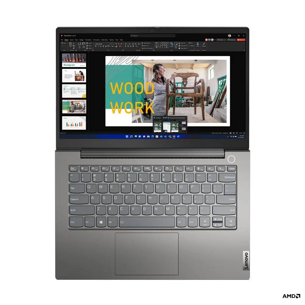 картинка Ноутбук Lenovo Thinkbook 14 (21DK0008RU) 14'' FHD IPS/  AMD Ryzen 5 5625U/  RAM 8 ГБ/  SSD 512 ГБ/  AMD Radeon Graphics/  Windows 11 Pro, серый от магазина КомпьютерЦентр