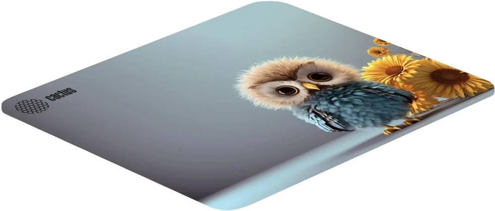 картинка Коврик для мыши Cactus Owl gray 300x250x3мм (CS-MP-D12M) от магазина КомпьютерЦентр